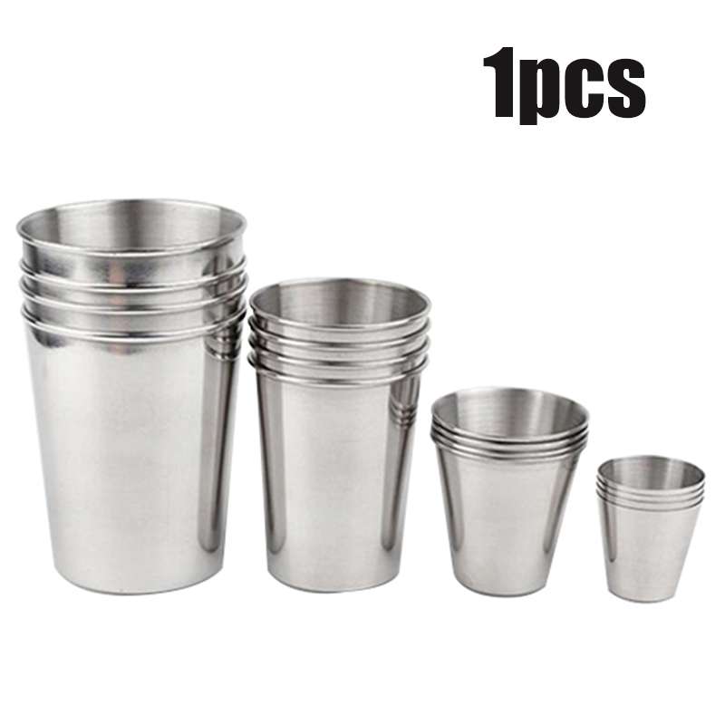 Camping Cooking Mug - Stainless Steel Metal Cup Beer Cups