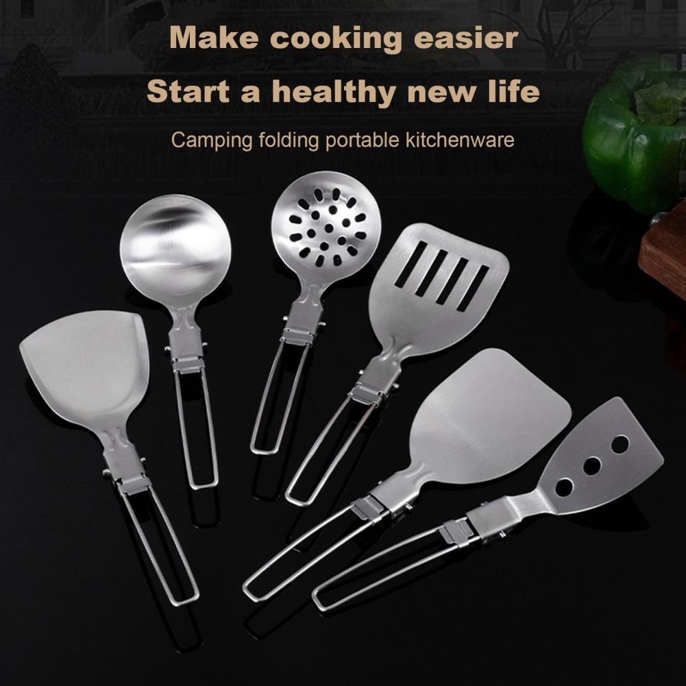 Camping Cooking Utensil Set - Stainless Steel Camping Spatula Stainless Steel
