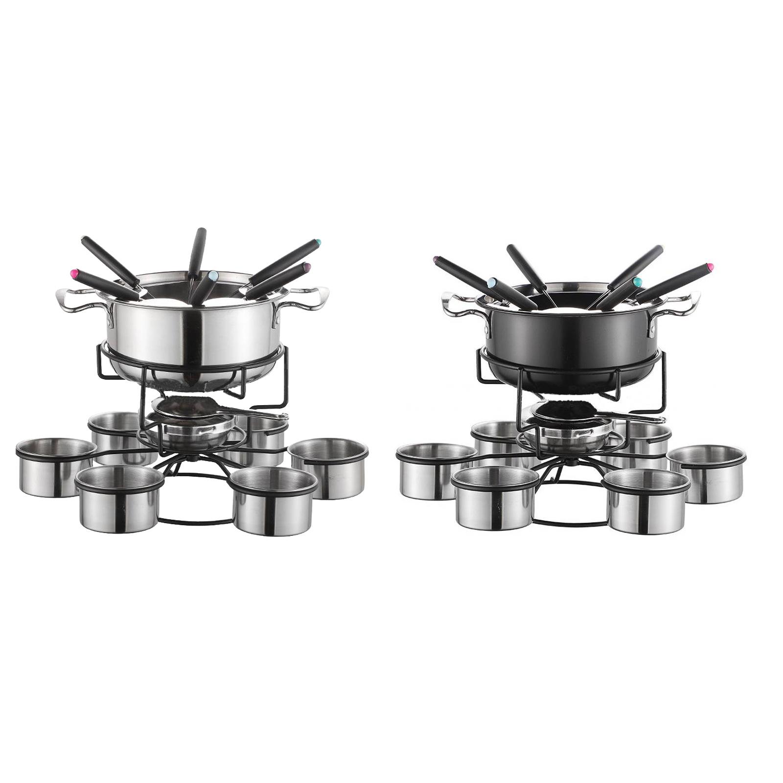 Camping Cooking Pot Stainless Steel - Fondue Pot Set Cooking Stove Thickened