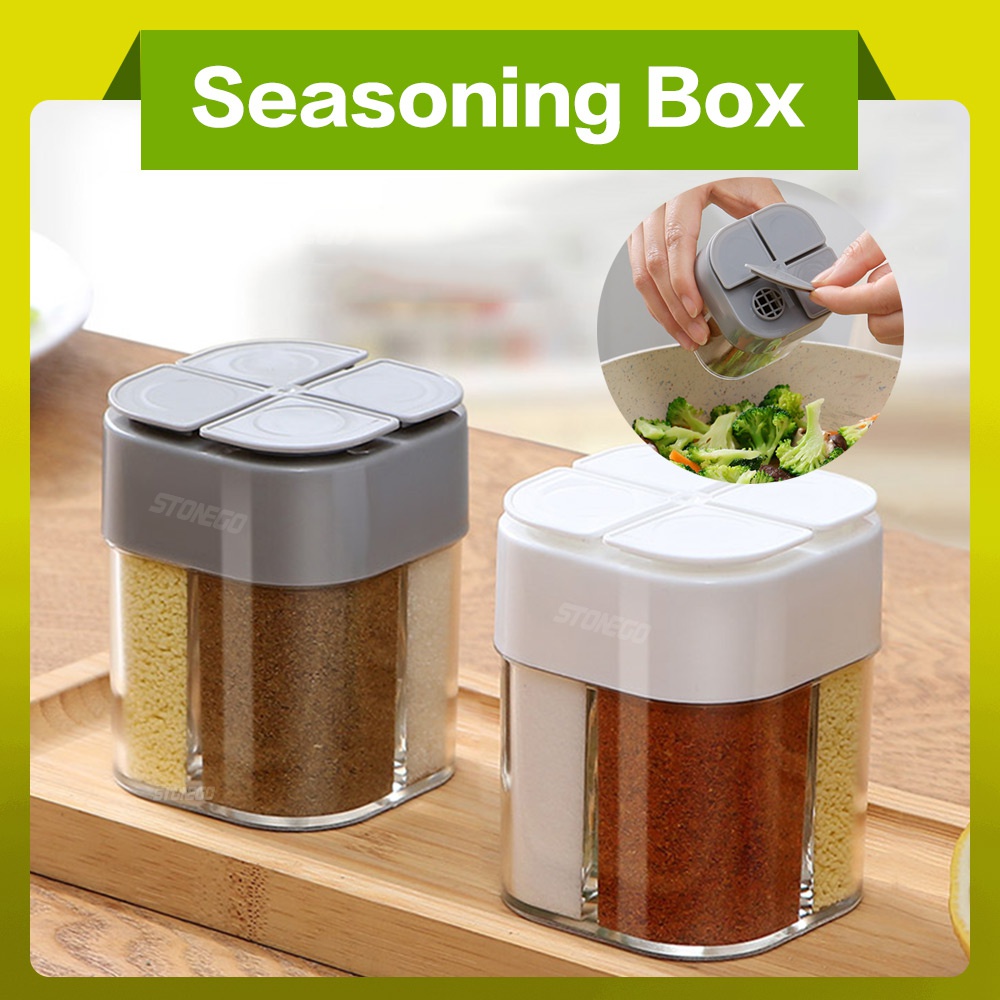 Camping Cooking Utensil Set - 4 in 1 Plastic Dispenser Camping