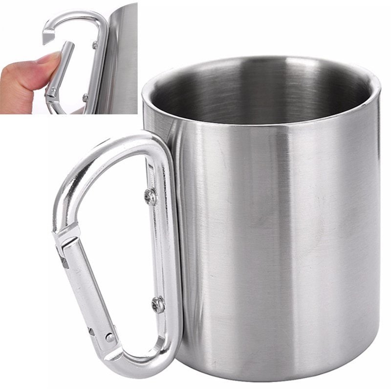 Camping Cooking Mug - Tumbler 300ml Stainless Steel Travel Water