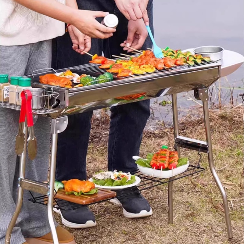 Stainless Steel Barbecue Grill - Camping Cooking Requirements 评论和价格
