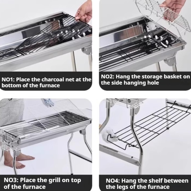 Stainless Steel Barbecue Grill - Camping Cooking Requirements 评论和价格