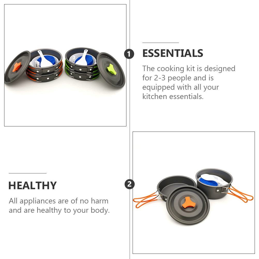 1Set Outdoor Cooking Set Porta - Camping Cooking Materials 评论和价格