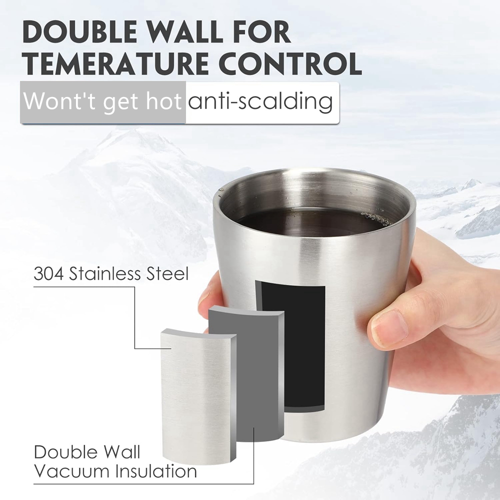 Stainless Steel Cups 10oz 6oz  - Camping Cooking Mug 评论和价格