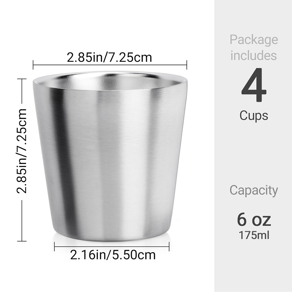 Stainless Steel Cups 10oz 6oz  - Camping Cooking Mug 评论和价格