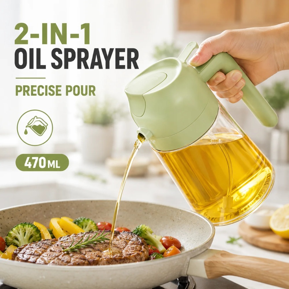 2 in 1 Olive Oil Sprayer Dispe - Camping Cooking Kitchen 评论和价格