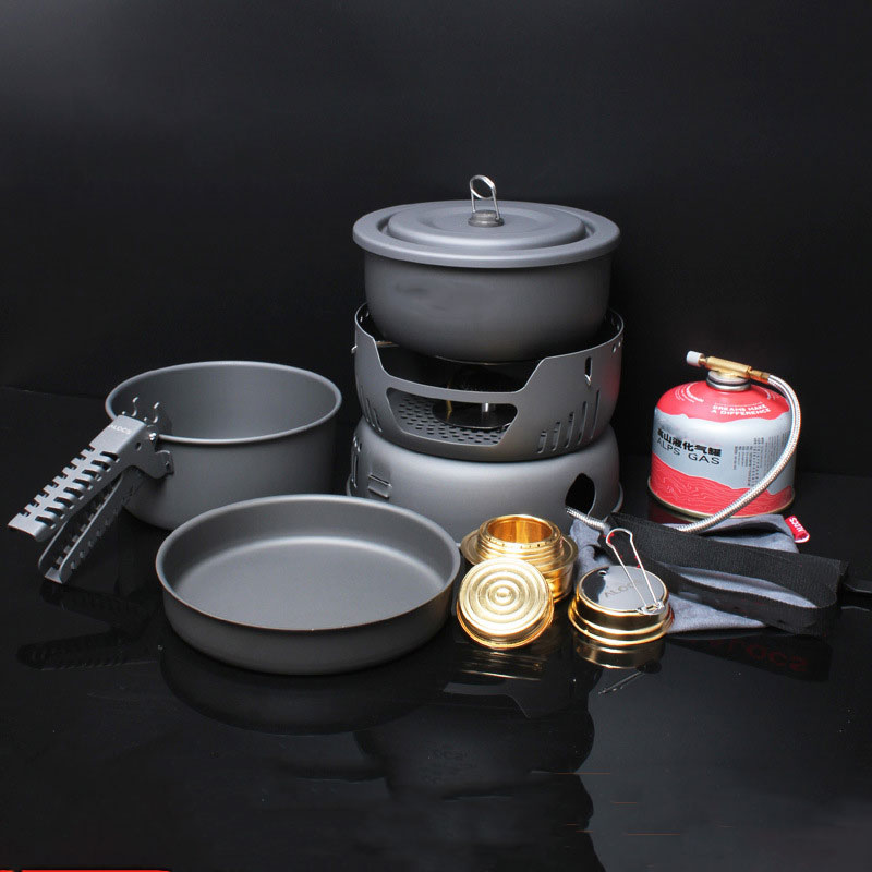 2-4 People Cooking Set 10-Piec - Camping Cooking Materials 评论和价格