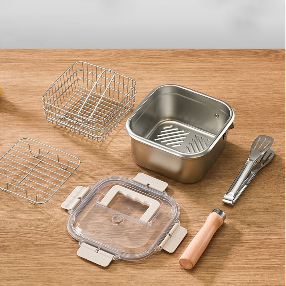 Portable Stainless Steel Fryin - Camping Cooking Pot Stainless Steel 评论和价格