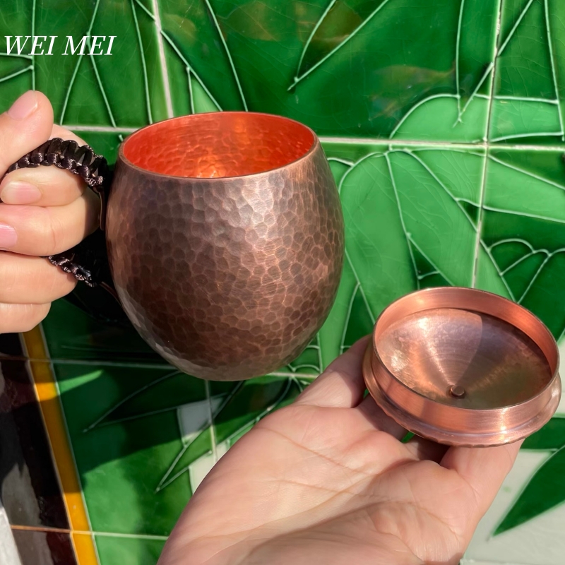 Vintage Pure Copper Coffee Mug - Camping Cooking Mug 评论和价格