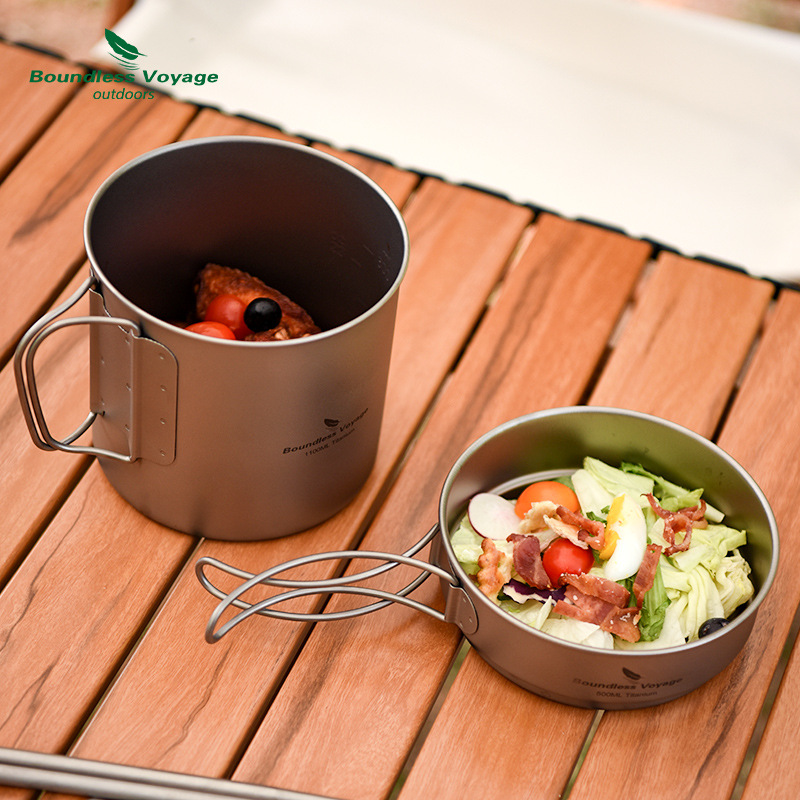Pure Titanium Folding Handle P - Camping Cooking Utensil Set 评论和价格