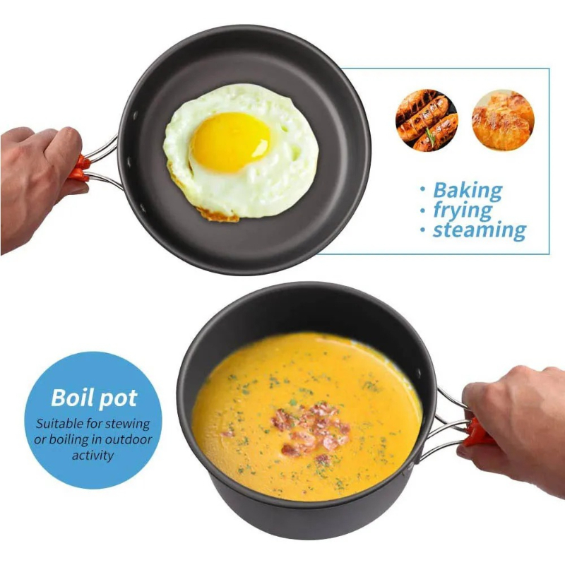 Camping Cooking Set, Outdoor K - Camping Cooking Pot Stainless Steel 评论和价格