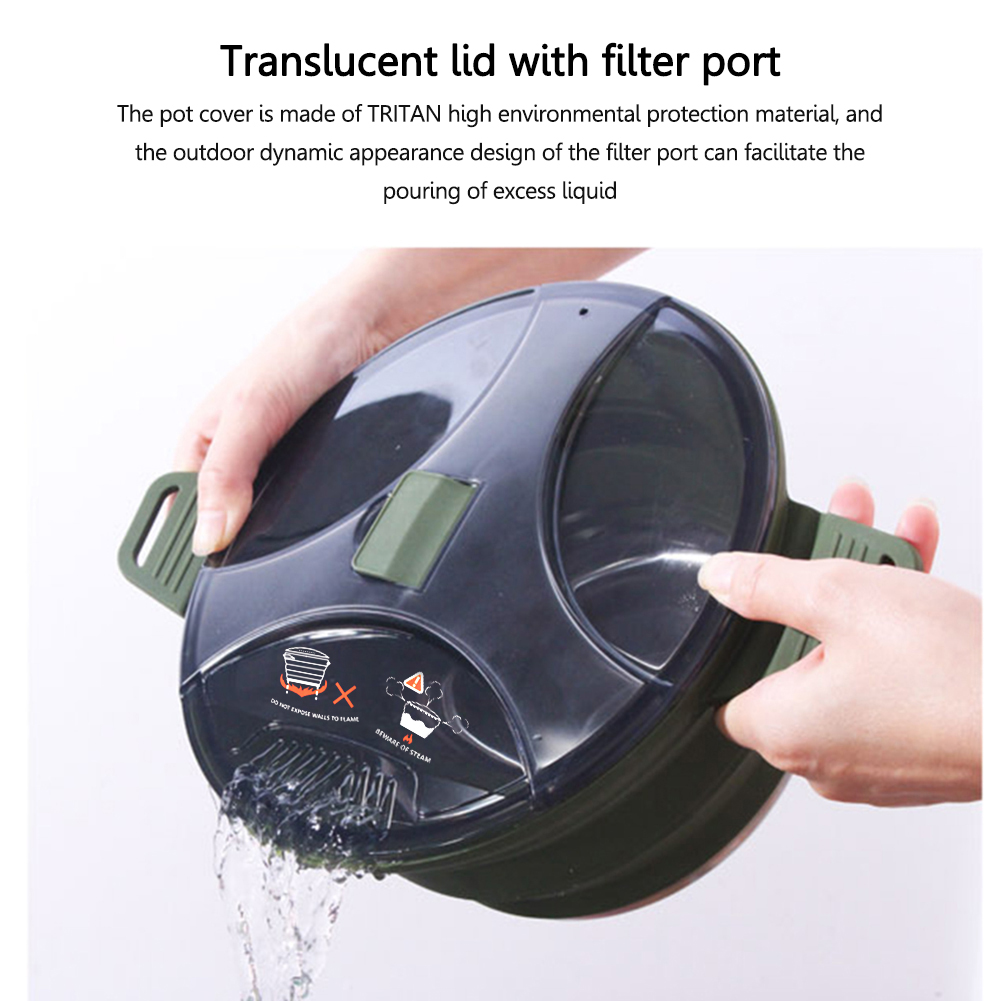 2.5L Silicone Folding Kettle C - Camping Cooking Cup 评论和价格