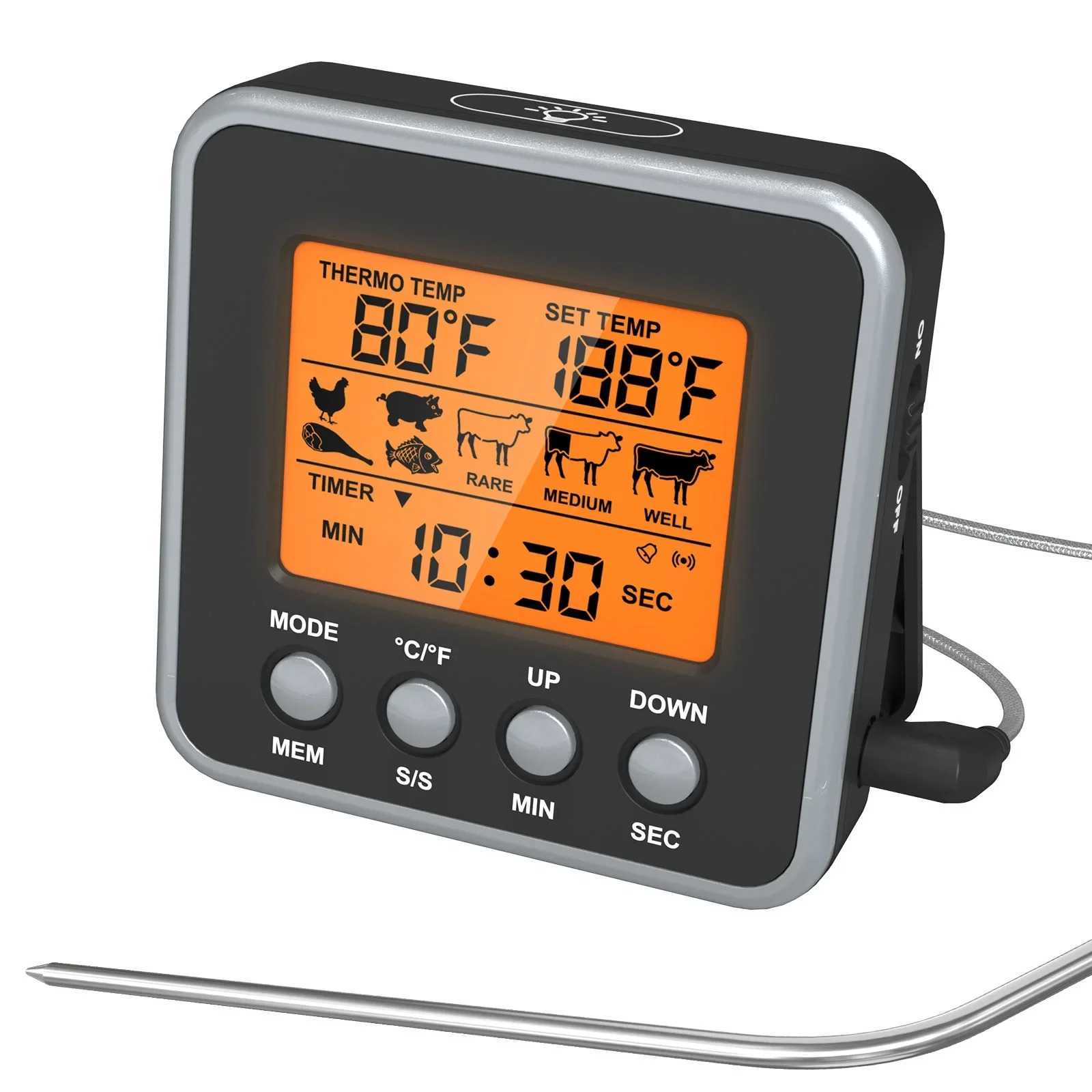 LCD Digital Meat Thermometer M - Meat Thermometer Camp 评论和价格