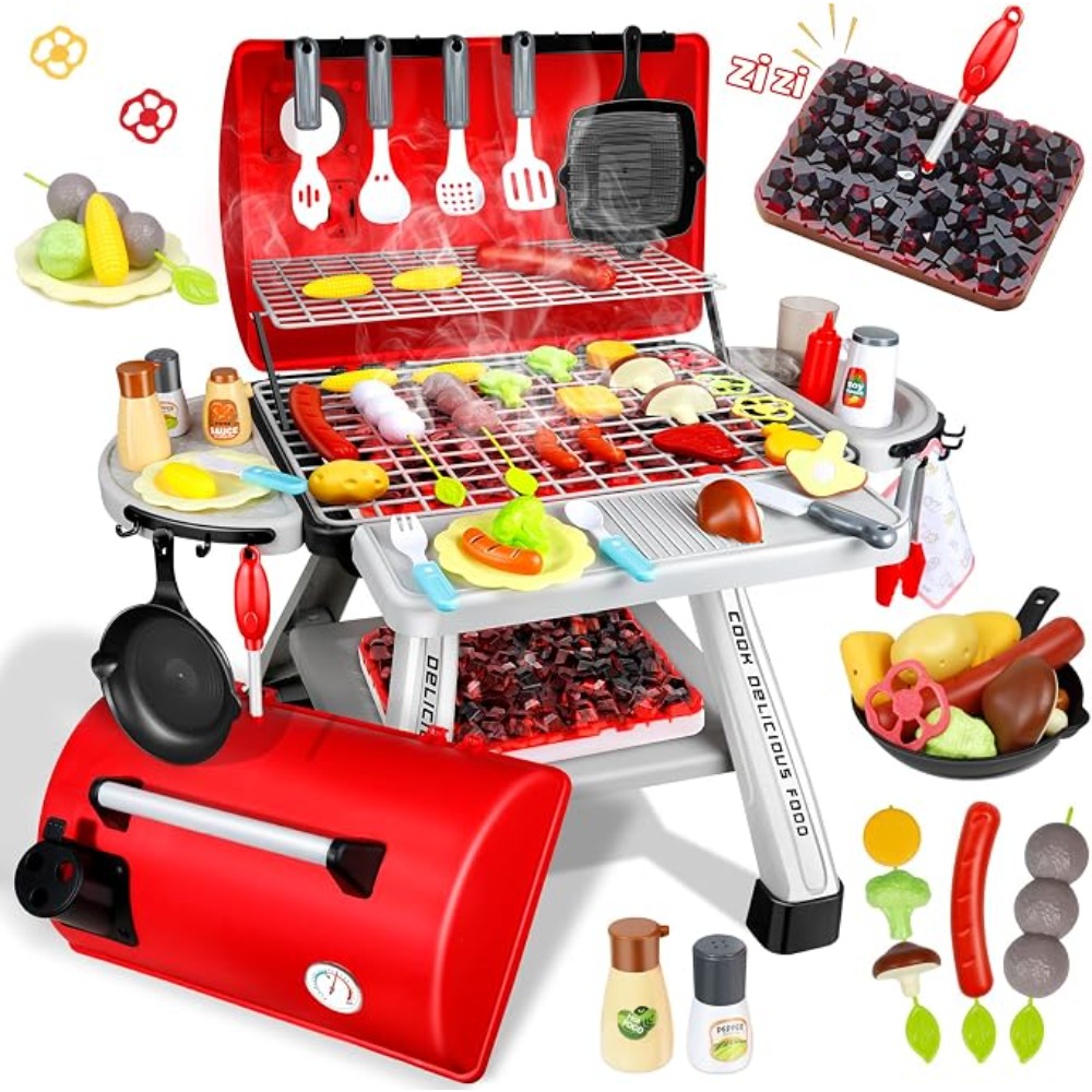 Barbecue Grill Toy Set Kids BB - Camping Cooking Gifts 评论和价格