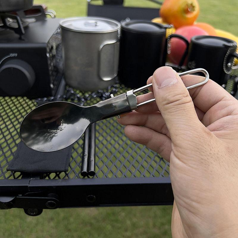 Foldable Spoon Chopsticks Trav - Camping Cooking Utensil Set 评论和价格