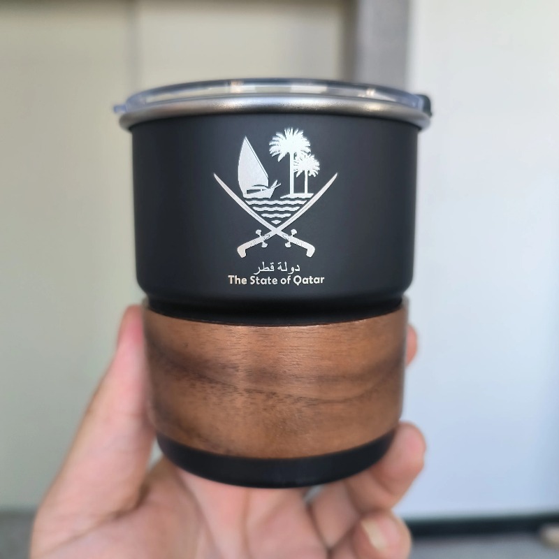1 pcs The State of Qatar Logo  - Camping Cooking Mug 评论和价格