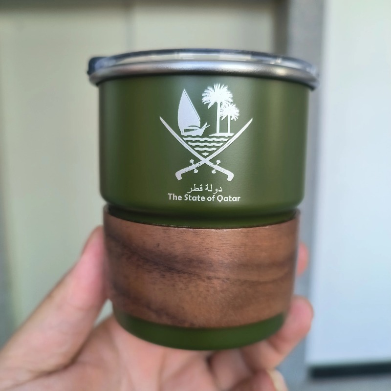 1 pcs The State of Qatar Logo  - Camping Cooking Mug 评论和价格