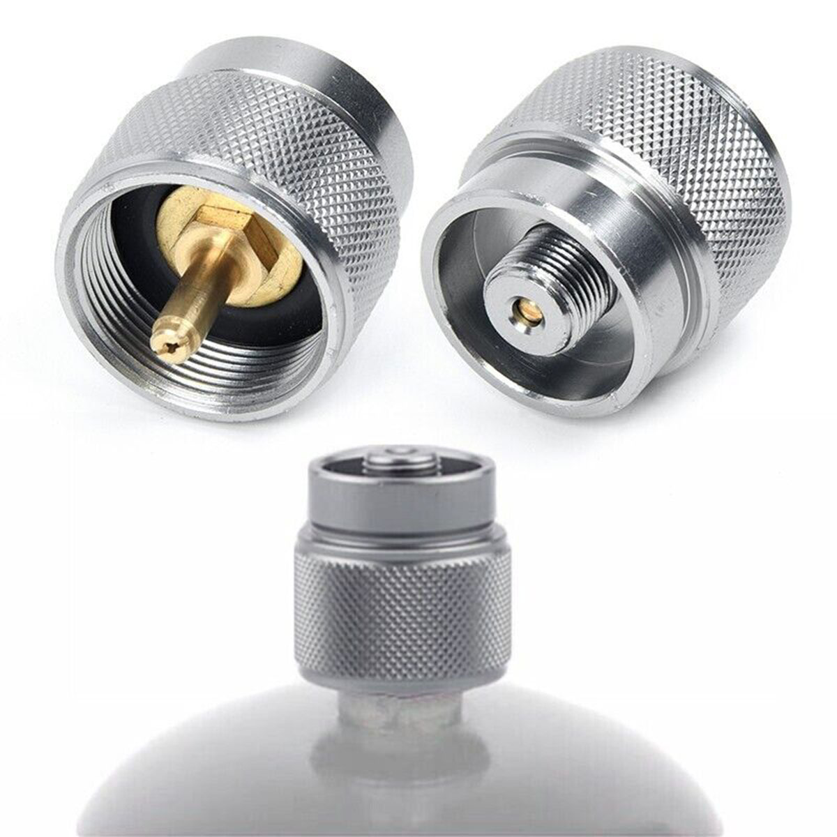 1/2Pc Gas Stove Refill Adapter - Camping Cooking Canister 评论和价格