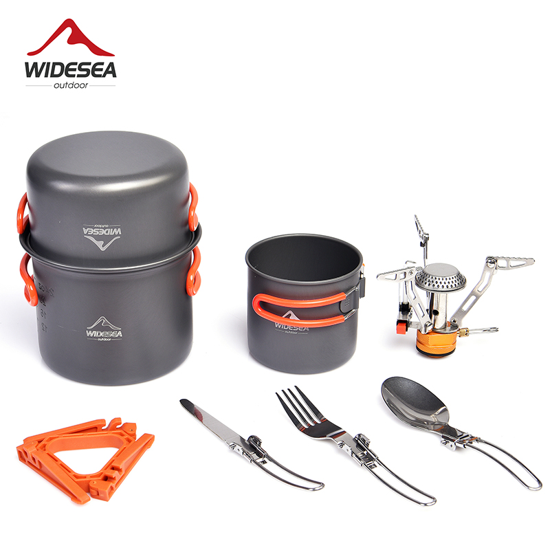 Widesea Camping Cookware Set O - Camping Cooking Utensil Set 评论和价格