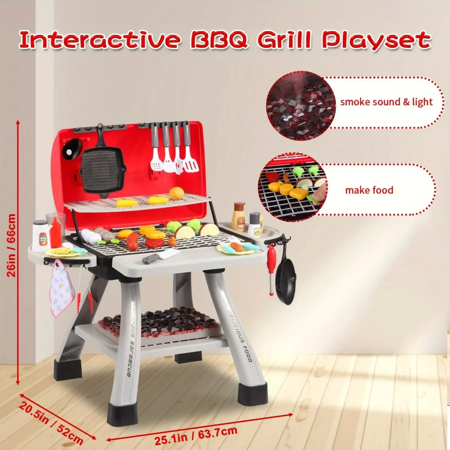 Barbecue Grill Toy Set Kids BB - Camping Cooking Gifts 评论和价格