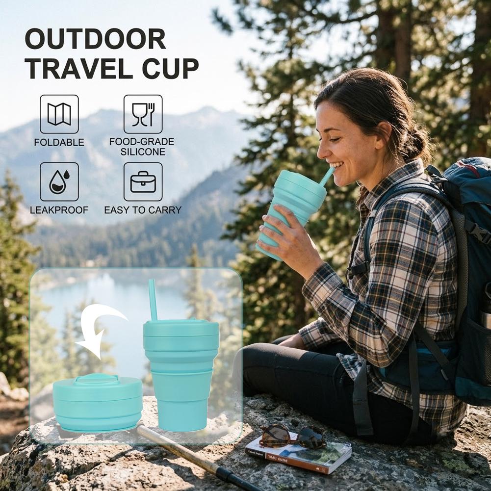 Collapsible Silicone Coffee Cu - Camping Cooking Mug 评论和价格