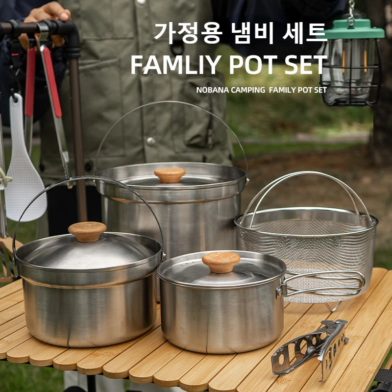 2026 New Outdoor Stainless Ste - Camping Cooking Pot Stainless Steel 评论和价格