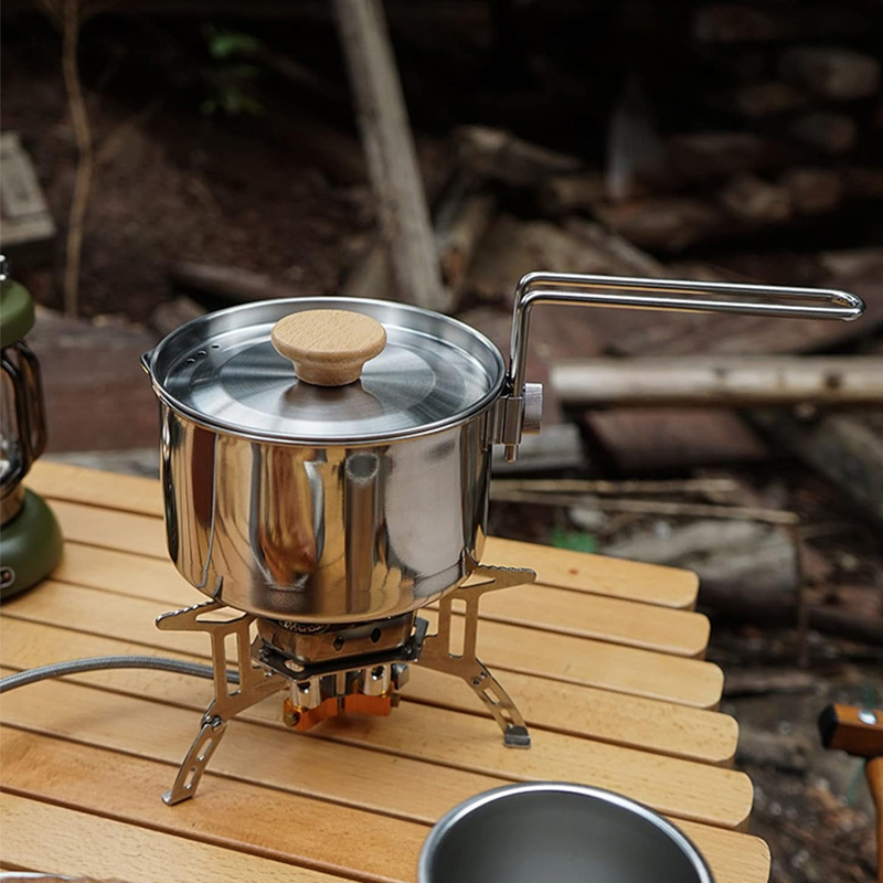 1L 304 Stainless Steel Camp Ke - Camping Cooking Pot Stainless Steel 评论和价格