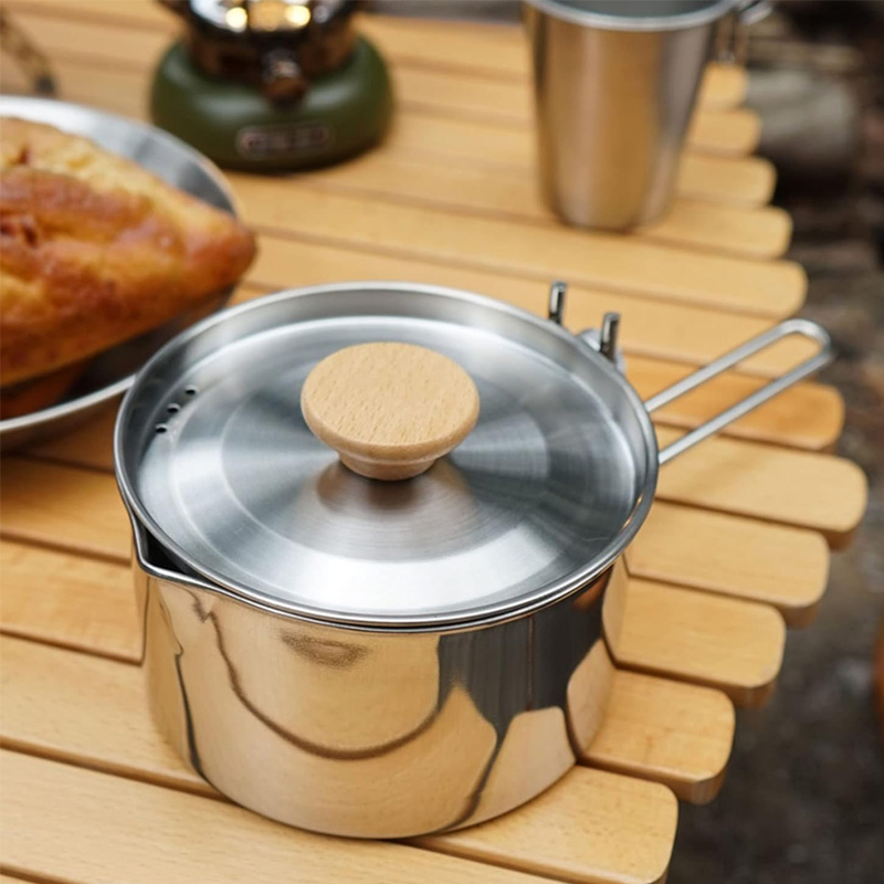 1L 304 Stainless Steel Camp Ke - Camping Cooking Pot Stainless Steel 评论和价格
