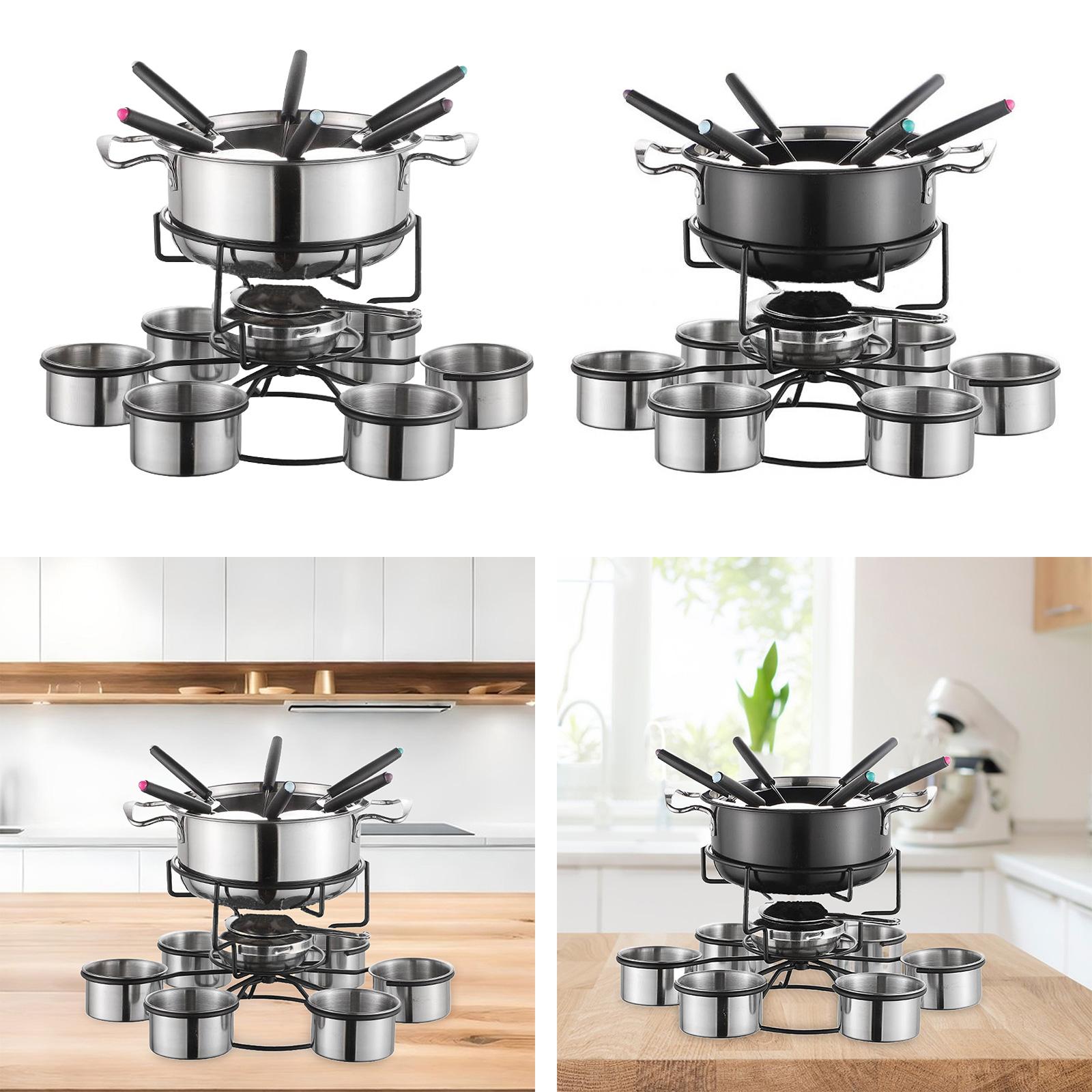 Fondue Pot Set Cooking Stove T - Camping Cooking Pot Stainless Steel 评论和价格