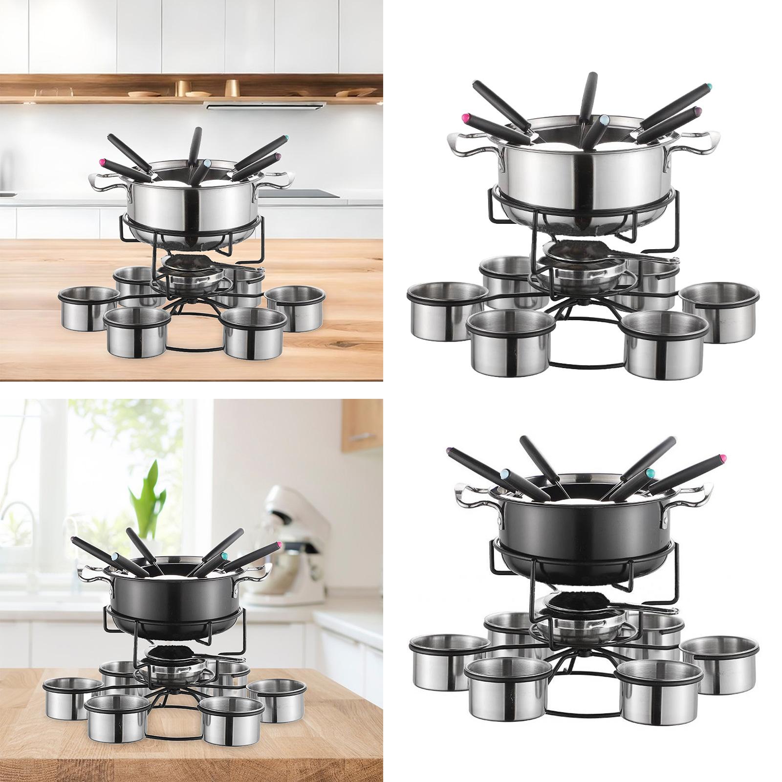 Fondue Pot Set Cooking Stove T - Camping Cooking Pot Stainless Steel 评论和价格