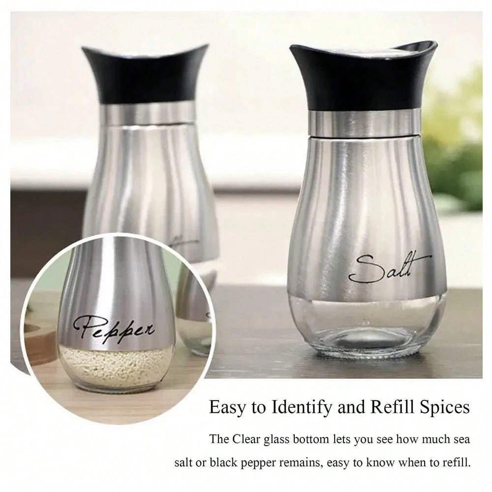 1 Salt/Pepper Shaker 4 Oz Glas - Camping Cooking Gifts 评论和价格