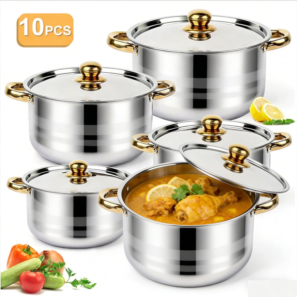 Stainless Steel Pot Set Modern - Camping Cooking Tool Set 评论和价格