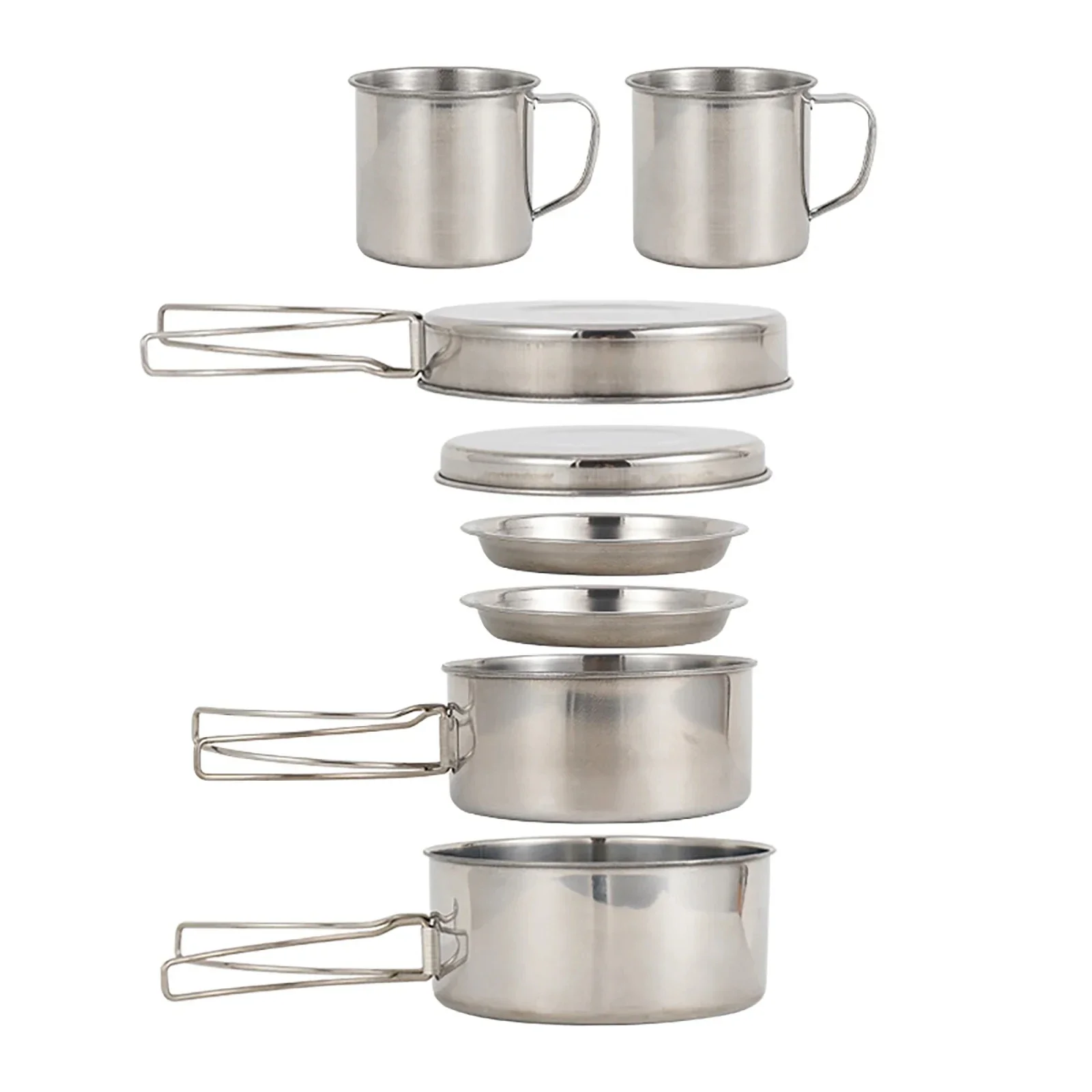 8Pcs Camping Cookware Set Stai - Camping Cooking Cup 评论和价格