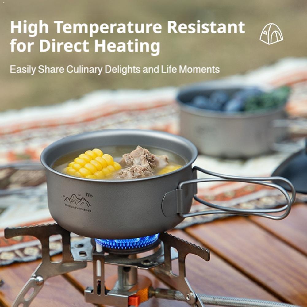Ultralight Titanium Backpackin - Camping Cooking Pot Stainless Steel 评论和价格