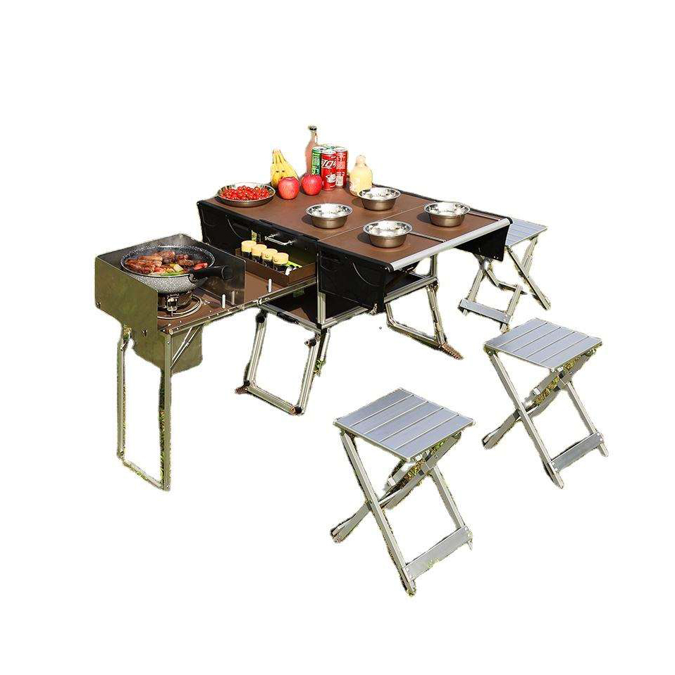 Portable Outdoor Folding Food  - Camping Cooking Dining Set 评论和价格