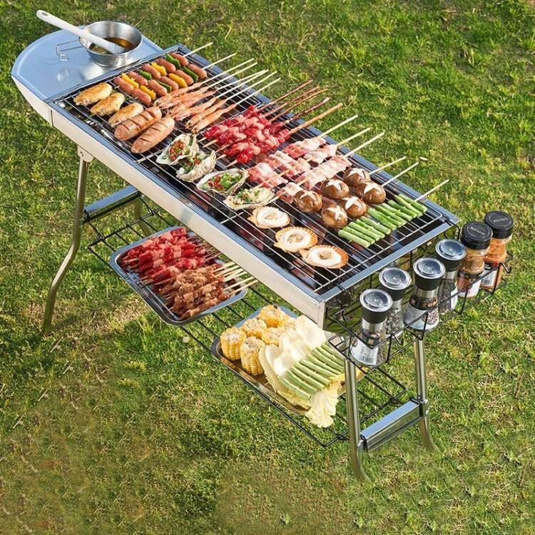 Portable Stainless Steel BBQ G - Camping Cooking Requirements 评论和价格