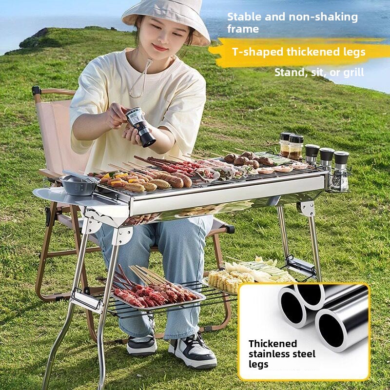 Portable Stainless Steel BBQ G - Camping Cooking Requirements 评论和价格
