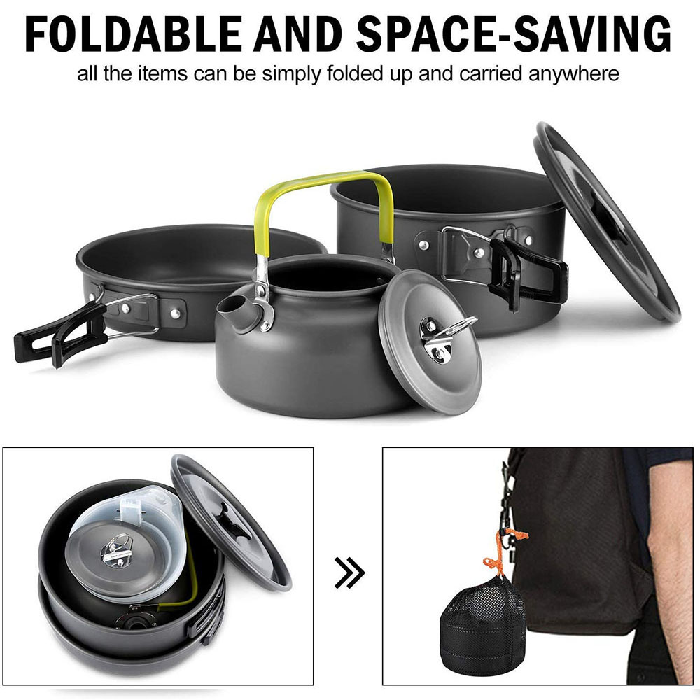 Outdoor Camping Cookware Set M - Camping Cooking Utensil Set 评论和价格