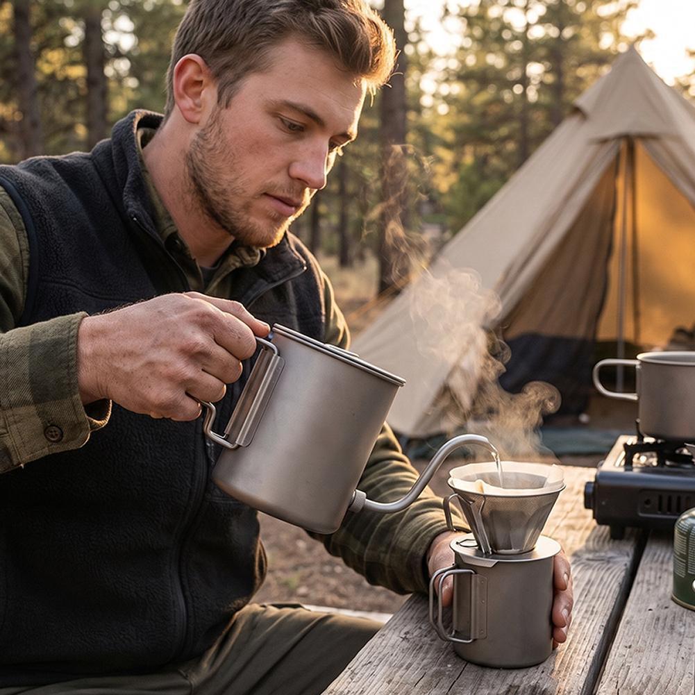 420ml Pure Titanium Camping Co - Camping Cooking Set Lightweight 评论和价格