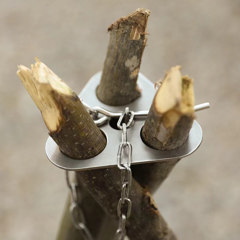1pc Camping Tripod Iron Materi - Camping Cooking Materials 评论和价格