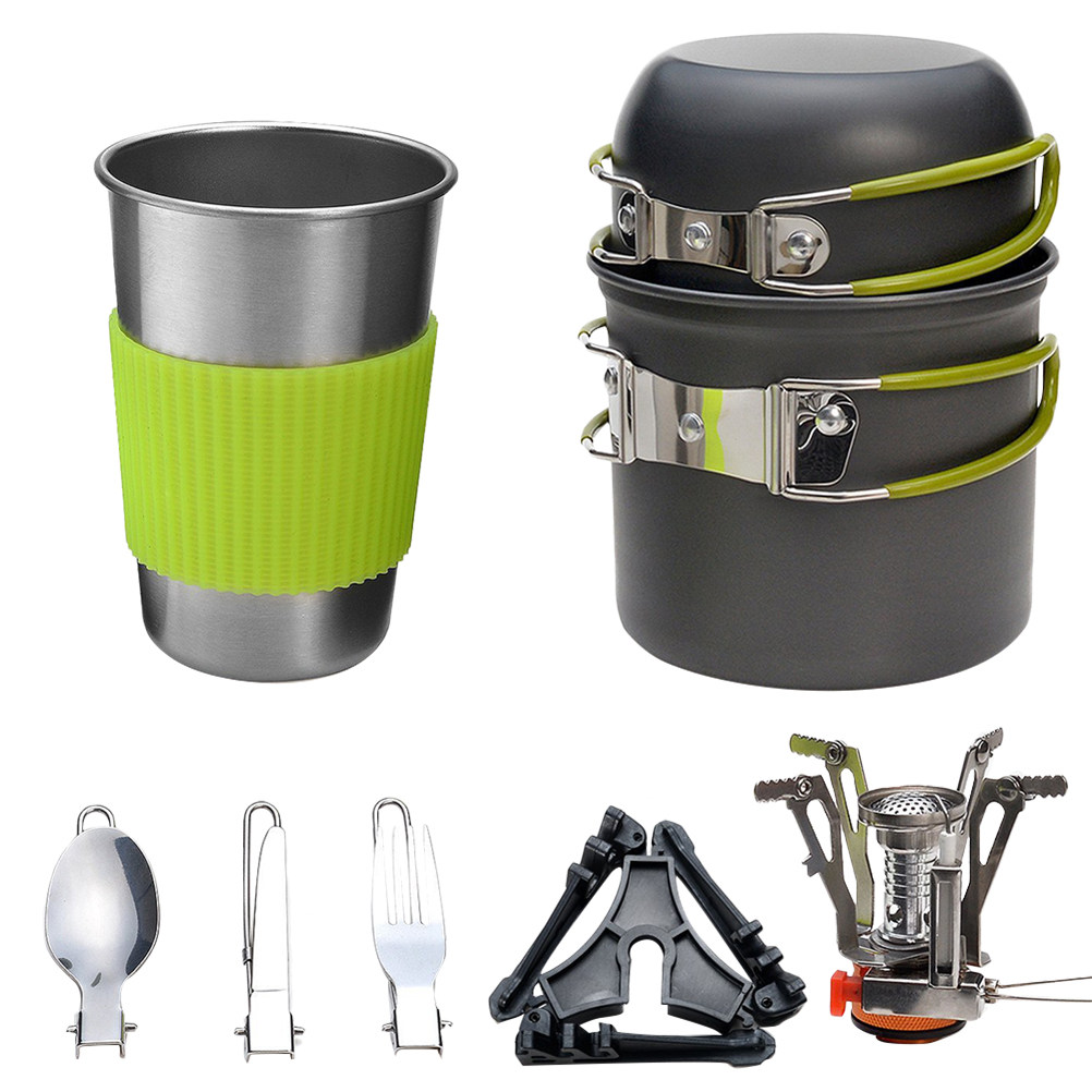 Outdoor Camping Cookware Set L - Camping Cooking Set Lightweight 评论和价格