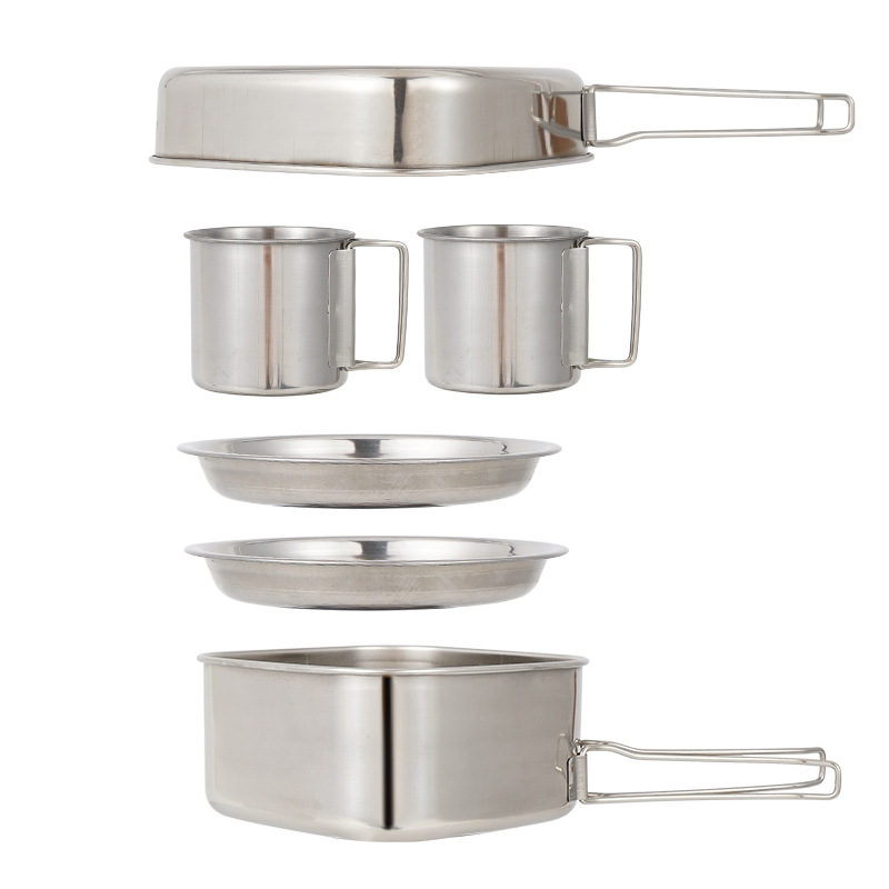 6PCS Outdoor Pot Camping Stain - Camping Cooking Cup 评论和价格
