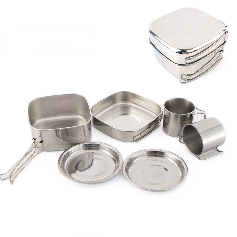 6PCS Outdoor Pot Camping Stain - Camping Cooking Cup 评论和价格